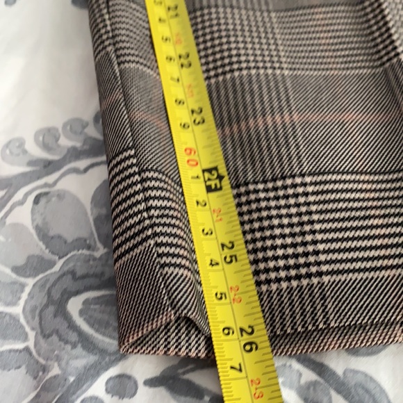 Dynamite paper bag waist pants in brown plaid. - Picture 8 of 8